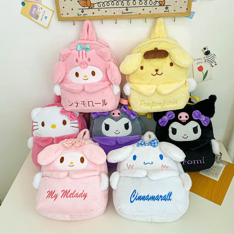 Clow Cute Hello Kitty Large Capacity Soft Backpacks