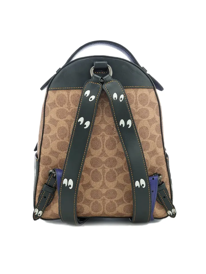 Coach Disney Campus Backpack 23 In Signature Patchwork Tan Black Multi