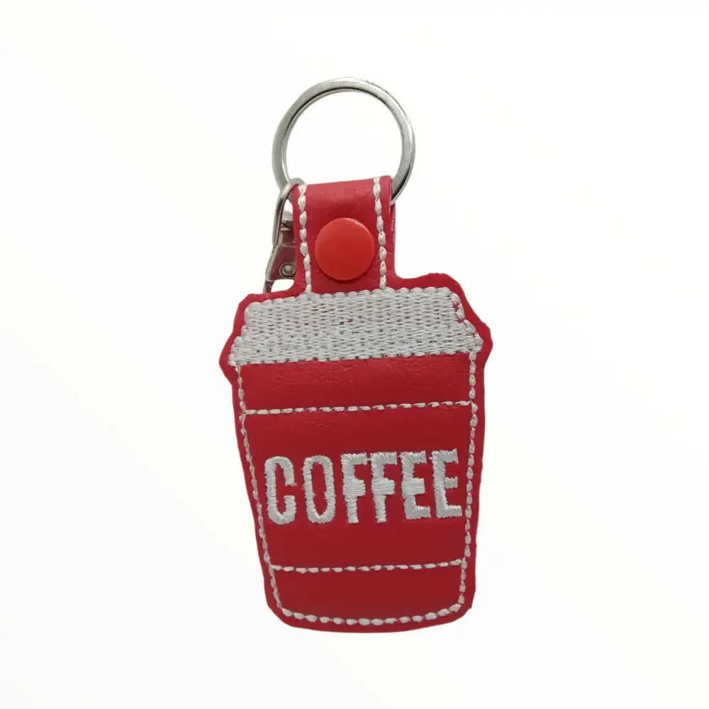 Coffee cup keychain, Australian maker seller, Christmas birthday gift, gift for coffee lover