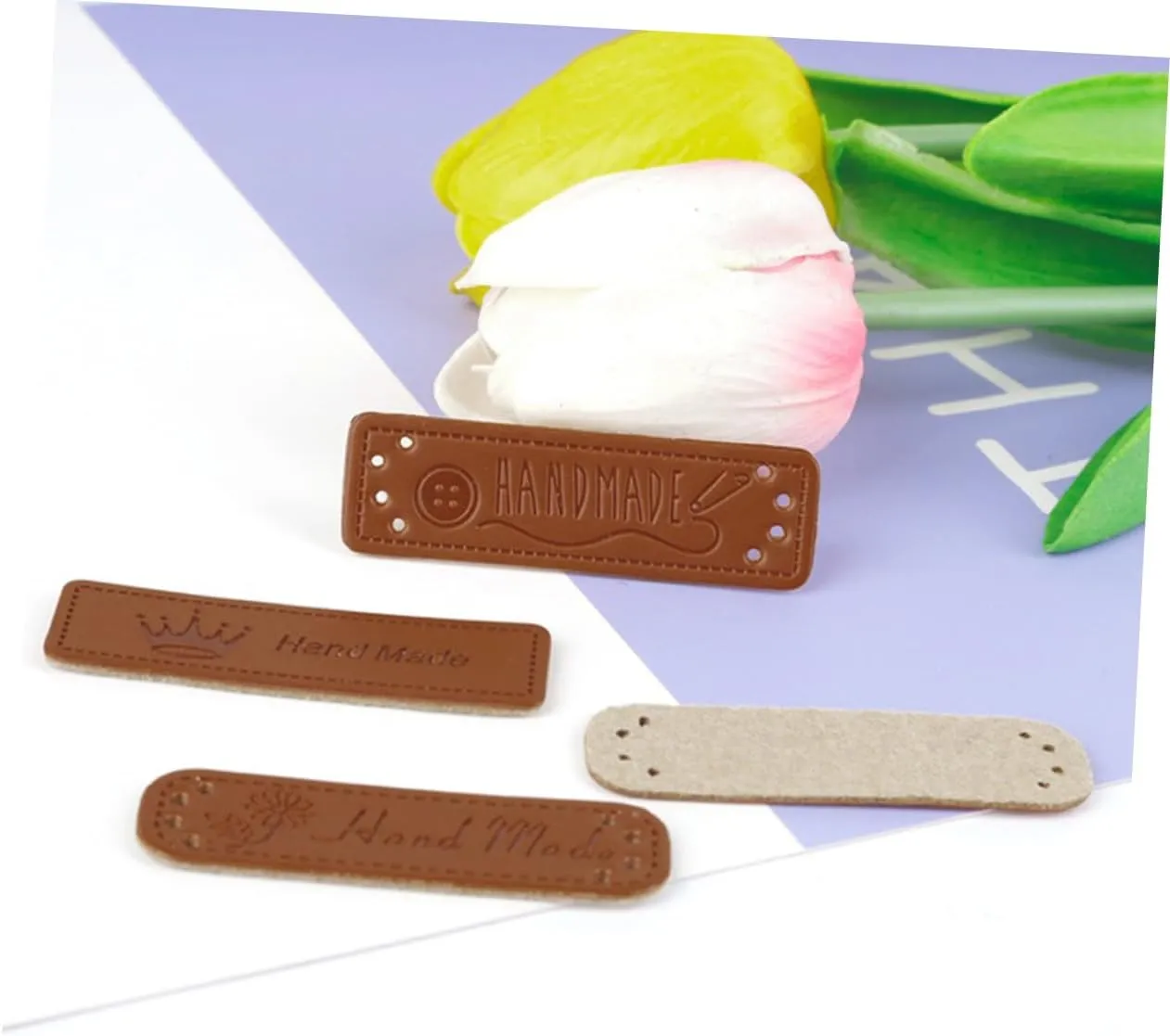 COHEALI Sets Leather Craft Embellishments Handmade Tag Labels Sew Ornaments for Clothing Jeans Shoes Hat Pcs