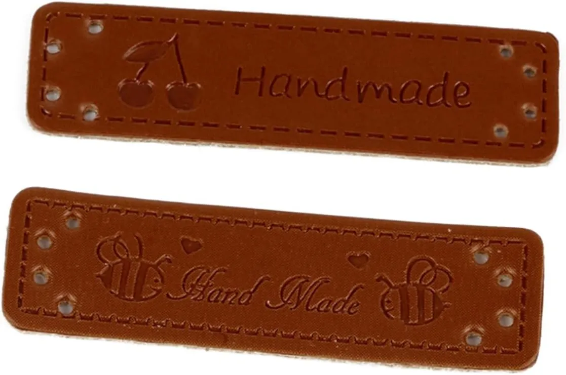COHEALI Sets Leather Craft Embellishments Handmade Tag Labels Sew Ornaments for Clothing Jeans Shoes Hat Pcs