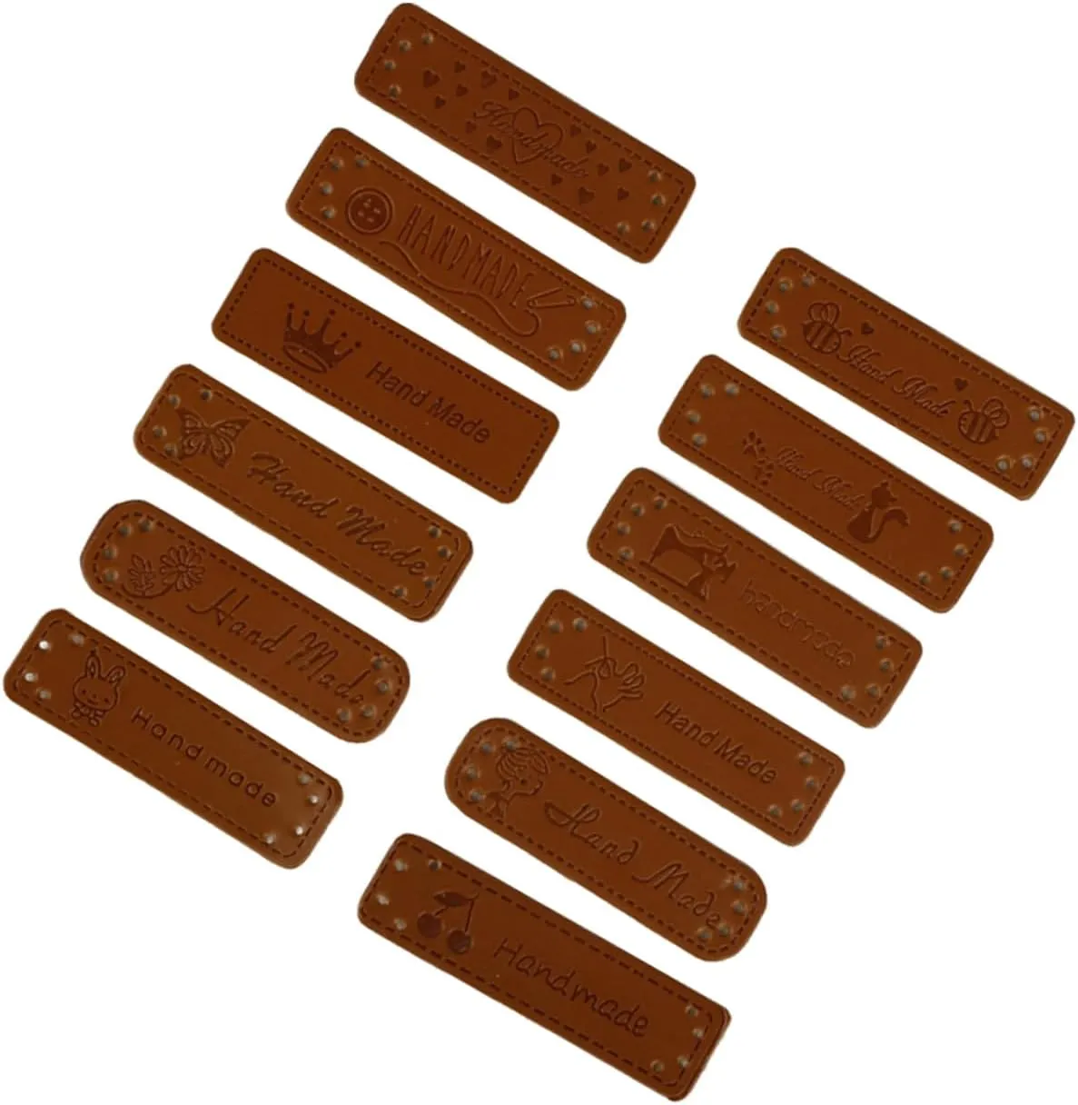 COHEALI Sets Leather Craft Embellishments Handmade Tag Labels Sew Ornaments for Clothing Jeans Shoes Hat Pcs