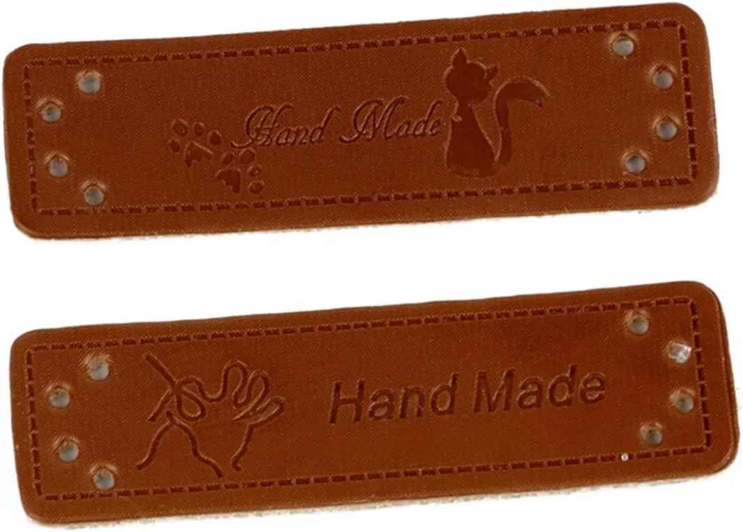COHEALI Sets Leather Craft Embellishments Handmade Tag Labels Sew Ornaments for Clothing Jeans Shoes Hat Pcs