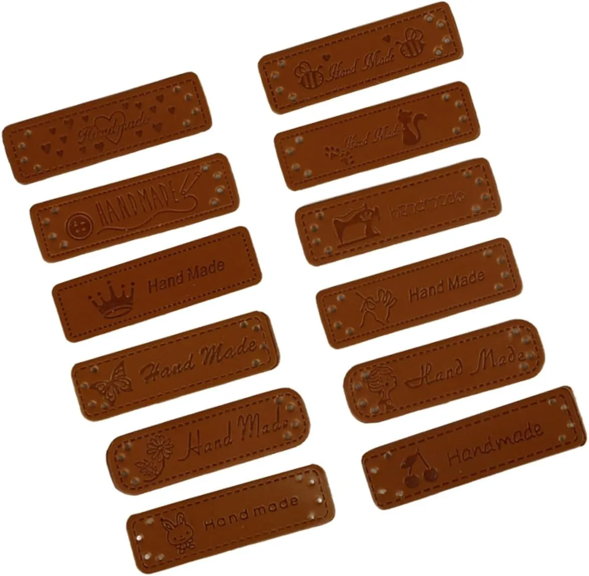 COHEALI Sets Leather Craft Embellishments Handmade Tag Labels Sew Ornaments for Clothing Jeans Shoes Hat Pcs