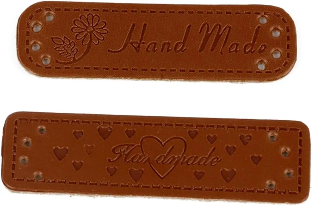 COHEALI Sets Leather Craft Embellishments Handmade Tag Labels Sew Ornaments for Clothing Jeans Shoes Hat Pcs