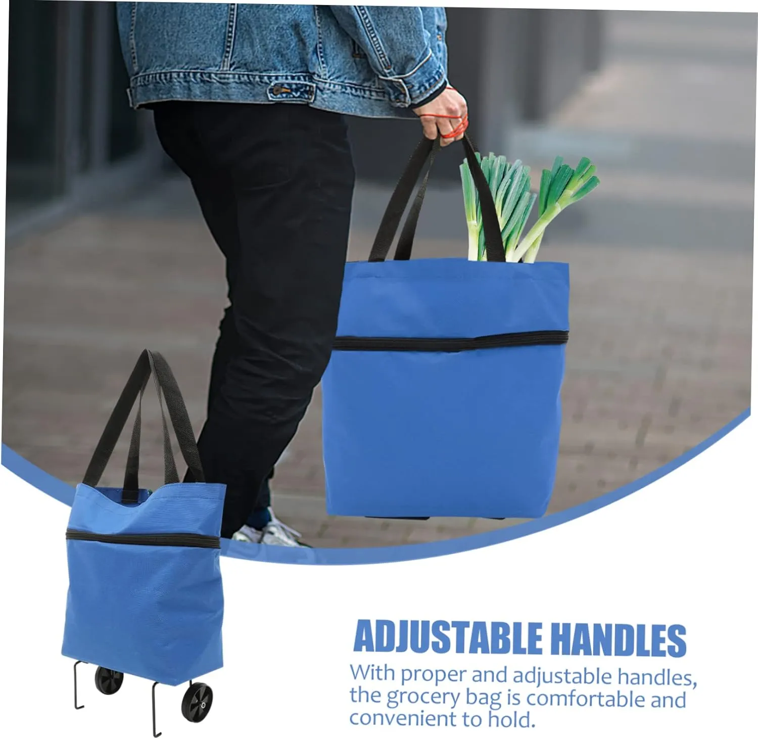 Collapsible Tey Bag with Shoulder Strap Storage Pouch for Outdoor Shopping Grocery Laundry Travel