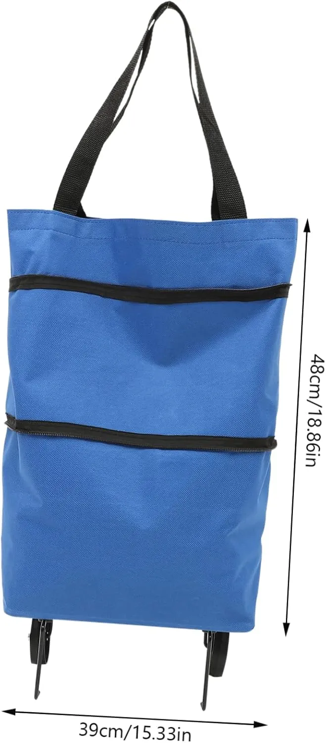 Collapsible Tey Bag with Shoulder Strap Storage Pouch for Outdoor Shopping Grocery Laundry Travel