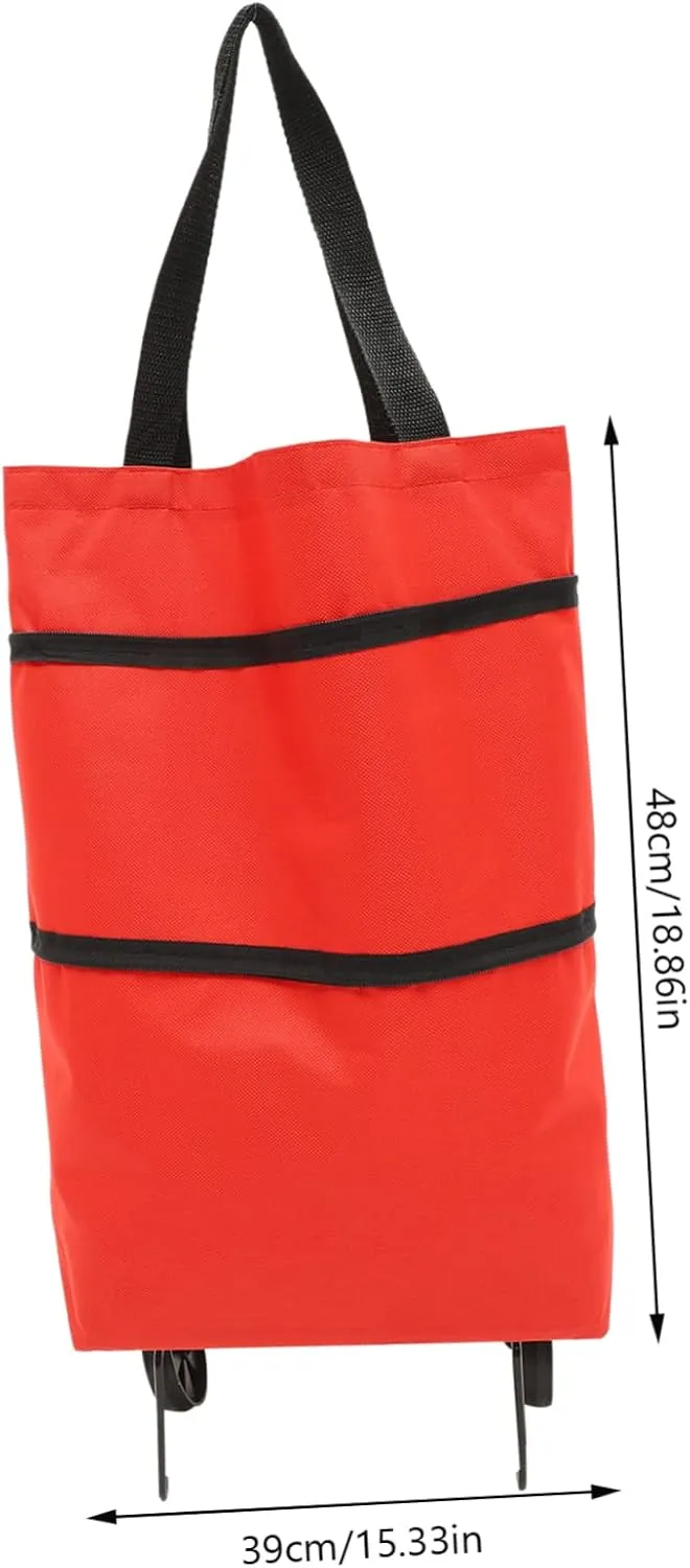 Collapsible Tey Bag with Shoulder Strap Storage Pouch for Outdoor Shopping Grocery Laundry Travel