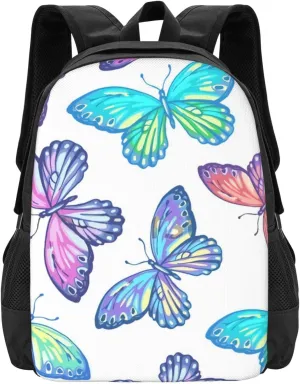 Colorful Butterfly Lightweight Packable Backpack Travel Casual Large Capacity Daypack Foldable Backpack For Men Women