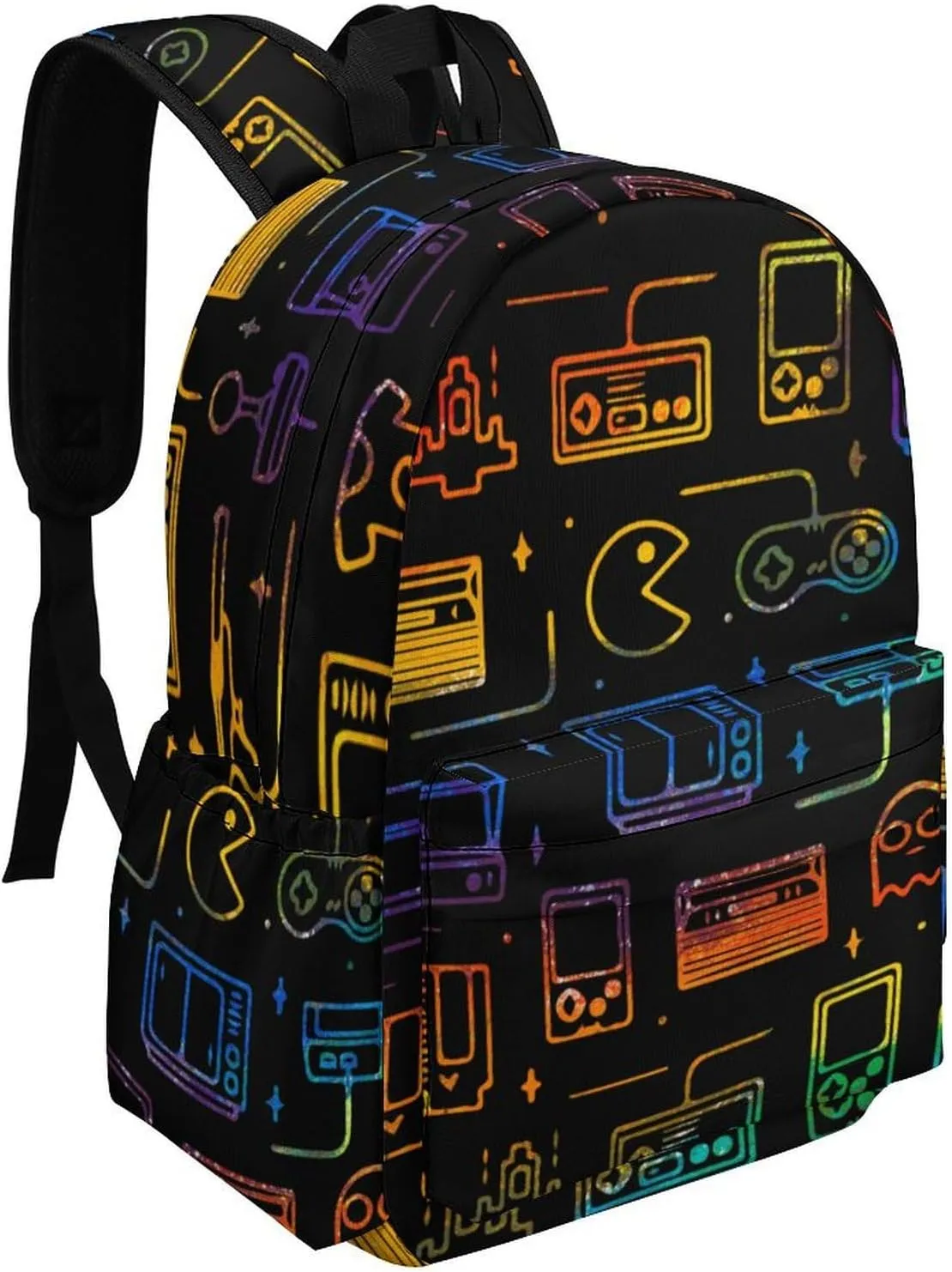 Colorful Game Video Gaming Casual Lightweight Large Capacity Travel Backpack Unisex