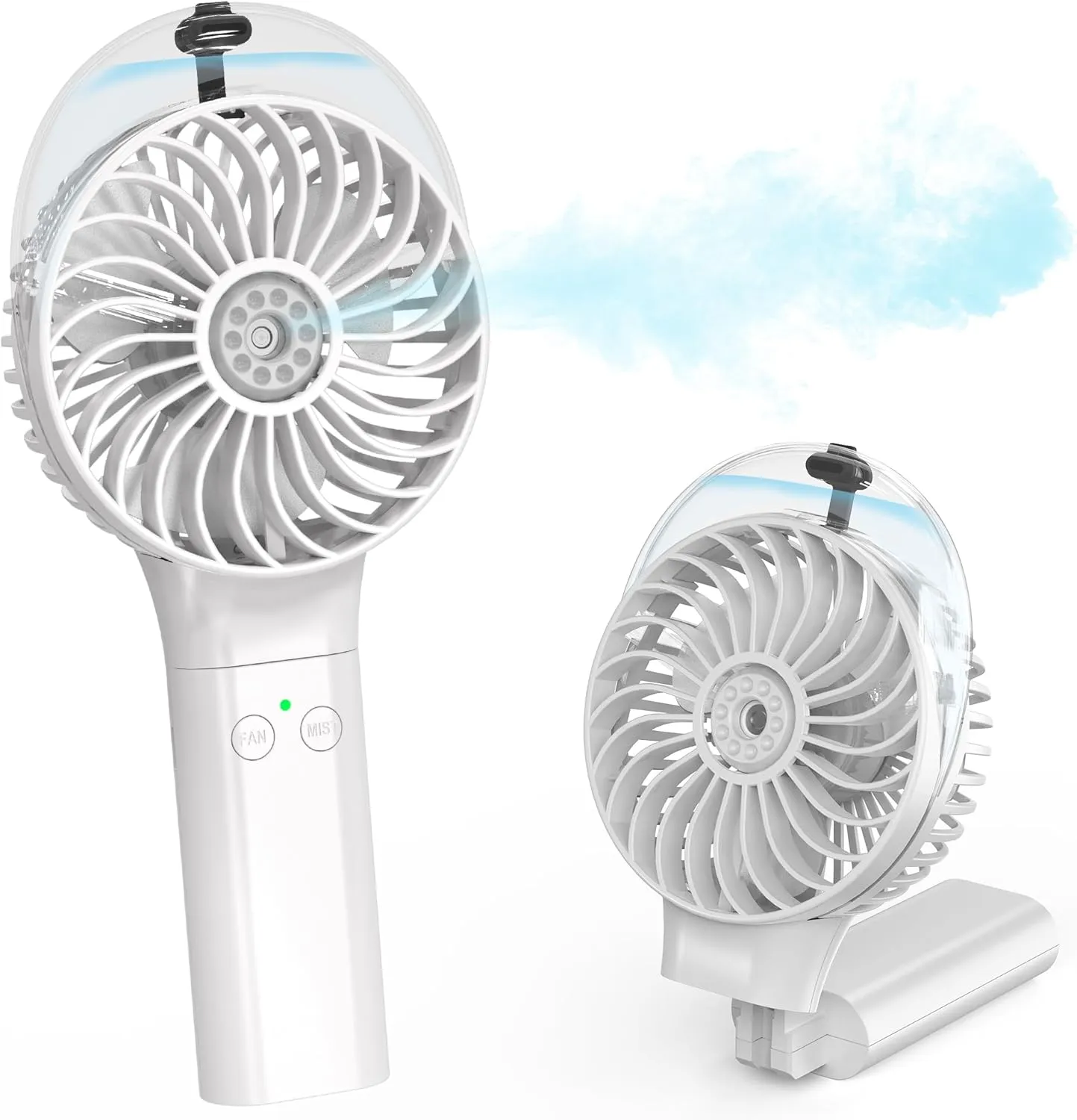 COMLIFE Portable Handheld Misting Fan, 3000mAh Rechargeable Battery Operated Spray Water Mist Fan, Foldable Mini Personal Fan for Travel, Makeup, Home, Office, Camping, Outdoors