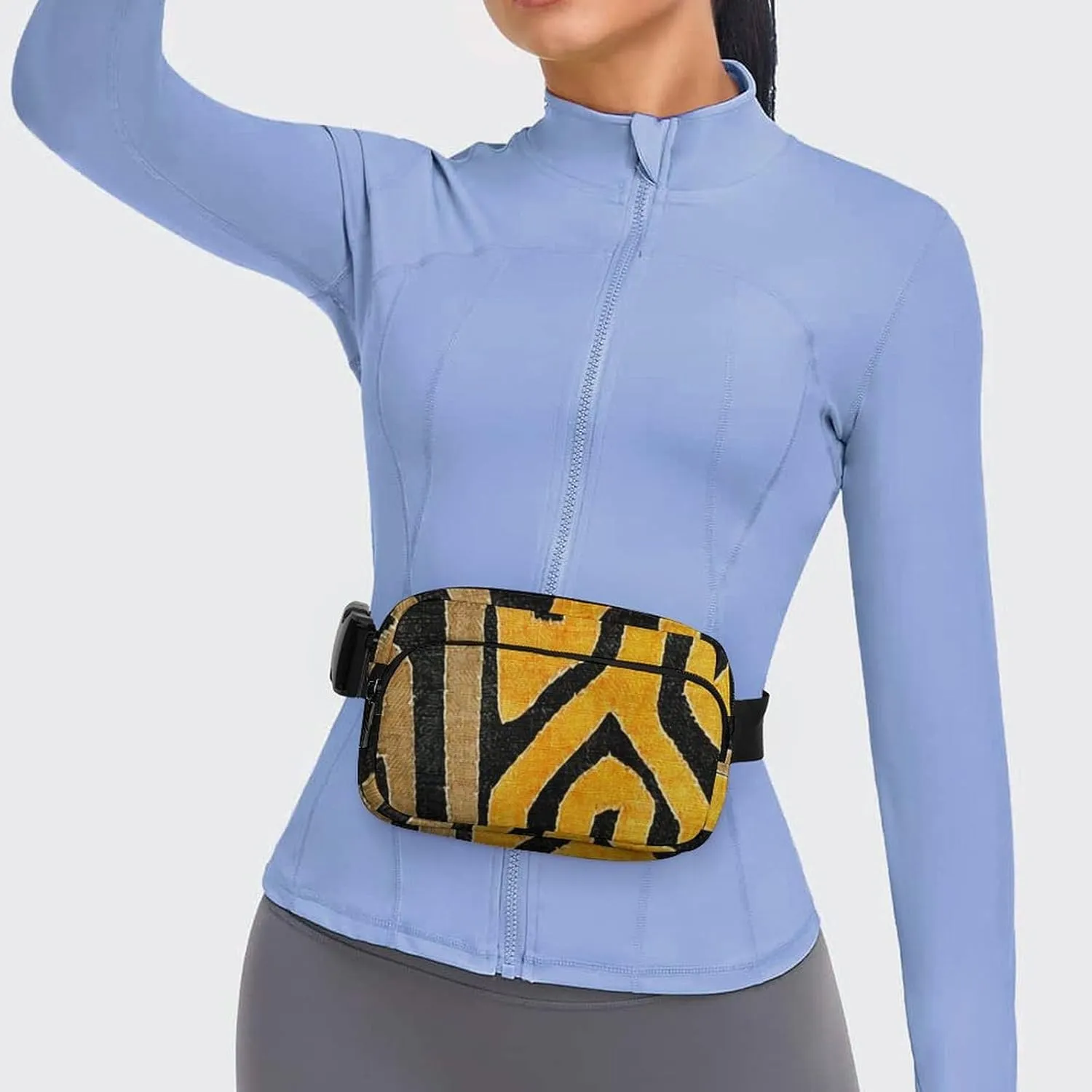 Contemporary African Mud Cloth Print Retro Pattern Large Capacity Portable All Print Waist Bag