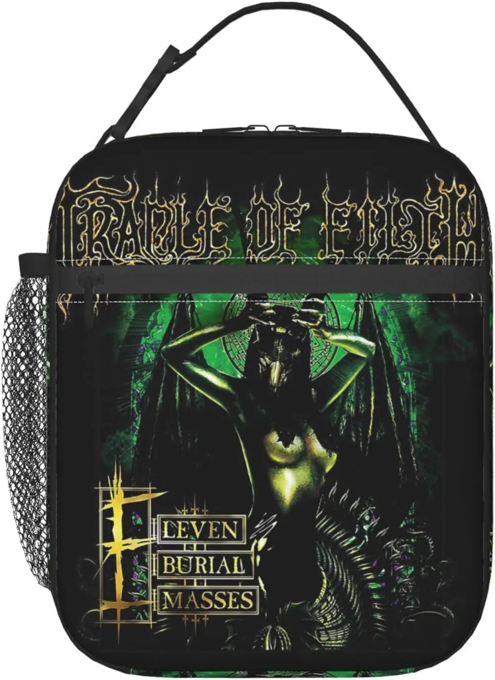 Cradle Great of Artist Filth Insulated Lunch Bag Reusable Lunch Tote Bag Zipper Cooler Bag Meal Holder Lunch Organizer with Detachable Buckle Handle Convenient Lunch Handbag for Sport