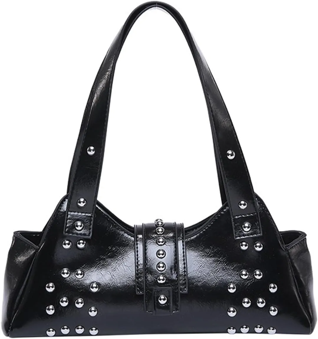 cross-body bag Personalized Oil Waxed Leather Spice Style Studded Shoulder Bag