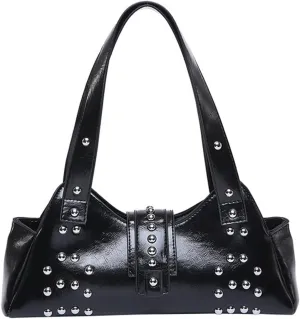 cross-body bag Personalized Oil Waxed Leather Spice Style Studded Shoulder Bag