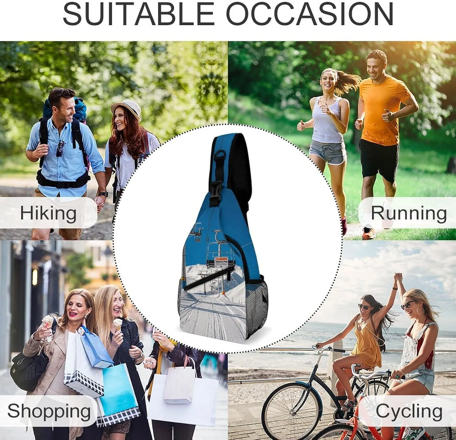 Crossbody Sling Bag Rose Flower of Many Backpack Sling Bag Travel Hiking Chest Bag Shoulder Bag Daypack
