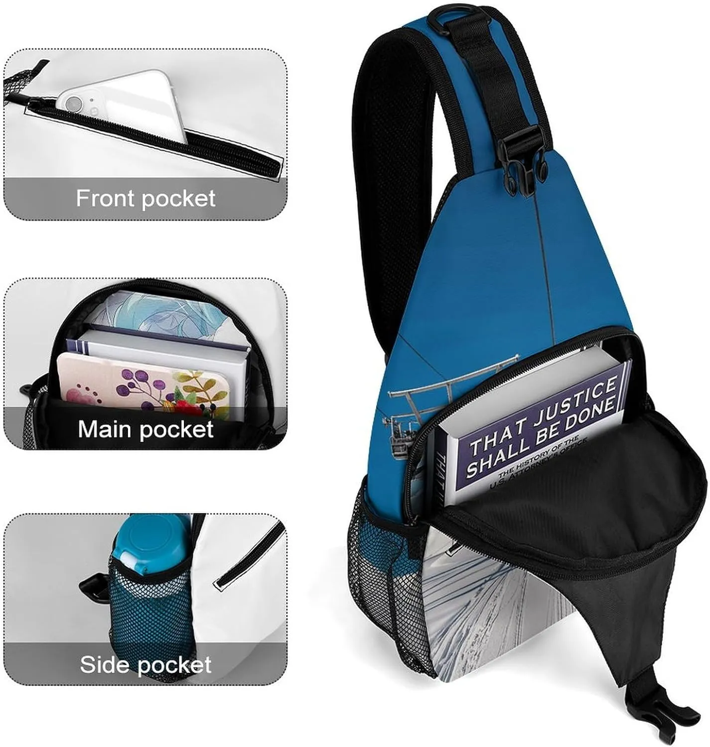 Crossbody Sling Bag Rose Flower of Many Backpack Sling Bag Travel Hiking Chest Bag Shoulder Bag Daypack