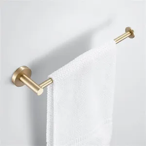 CSCDD Wall-Mounted Bathroom Towel Rack Brass Brushed Hanging Kitchen Storage Shelf