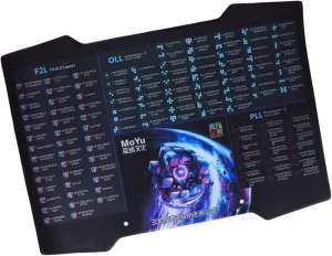CuberSpeed MoYu CFOP Cube Mat for Magic Cube Competition Mat Black Moyu Cubing mat for Speed Cube Timer