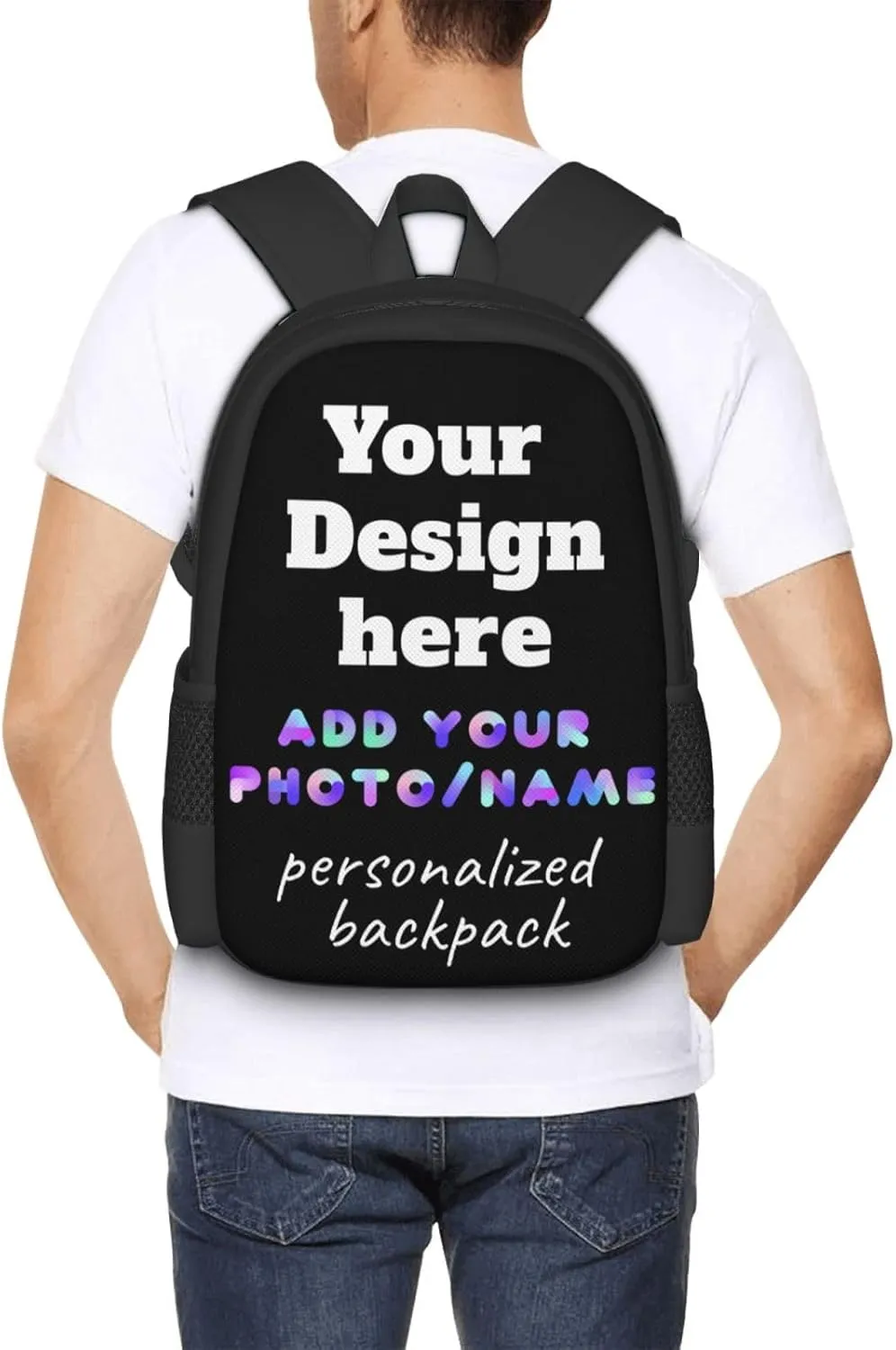 Custom Backpack Personalized Large Capacity Shoulder Bookbag Custom Laptop Bag Customizable Backpack for Kids