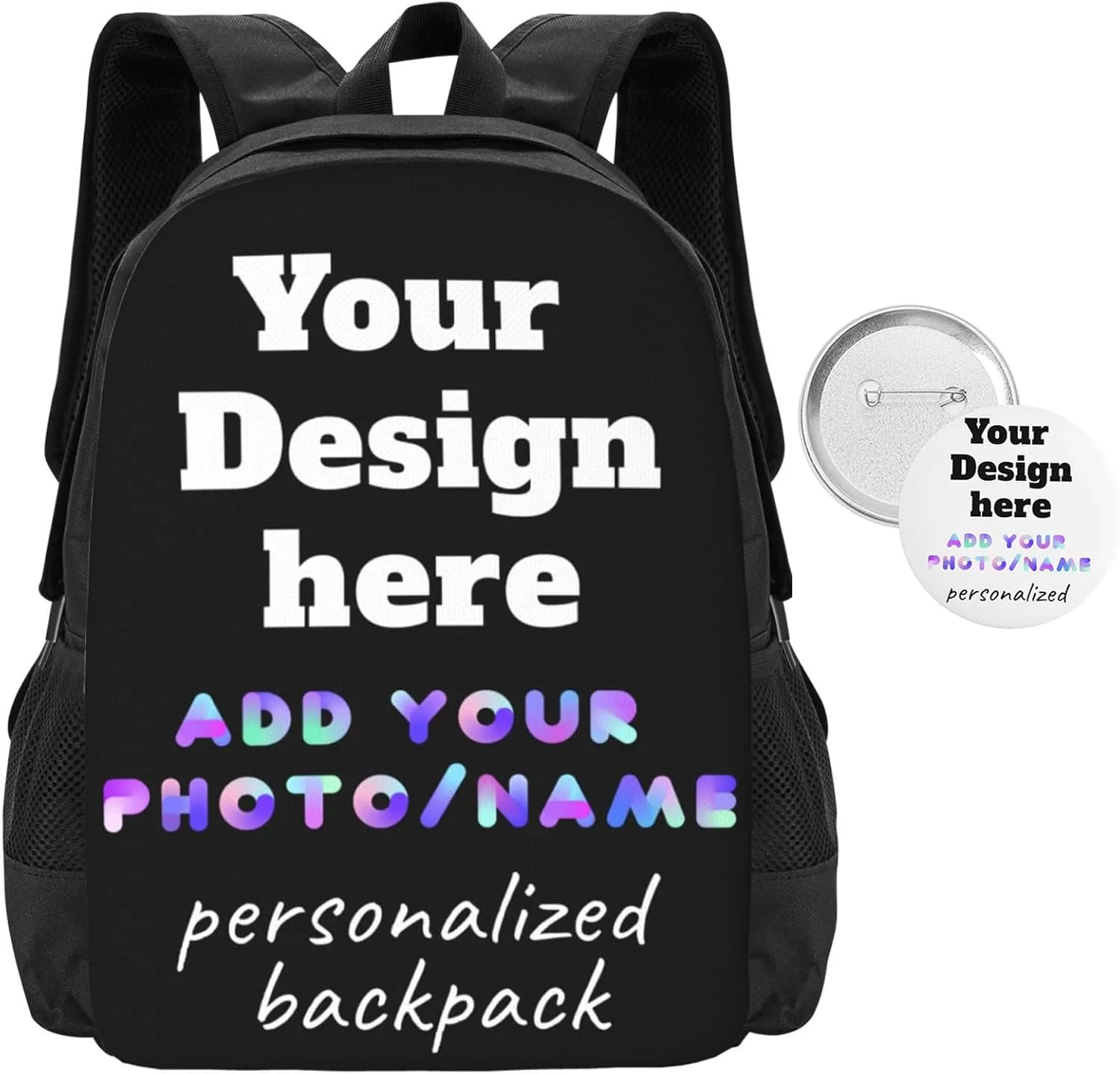 Custom Backpack Personalized Large Capacity Shoulder Bookbag Custom Laptop Bag Customizable Backpack for Kids