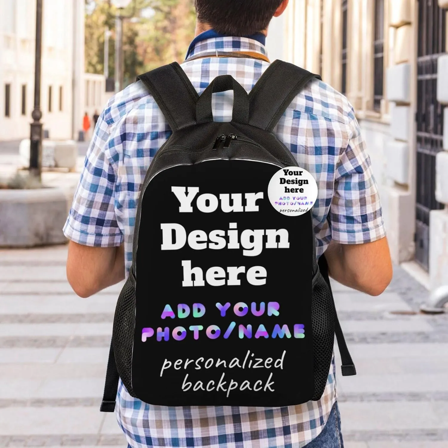 Custom Backpack Personalized Large Capacity Shoulder Bookbag Custom Laptop Bag Customizable Backpack for Kids