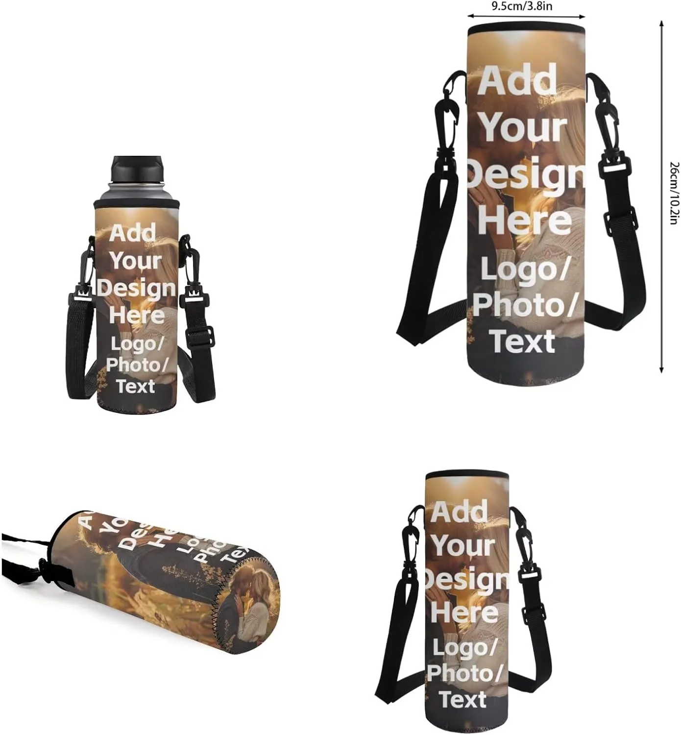 Customized Backpack for Girls Boys Backpack with Lunch Box Water Bottle Carrier and Desk Pen Holder 4PCS Bookbag Set for School Teens 17 inch Sturdy School Bag with Side Pocket for Kids