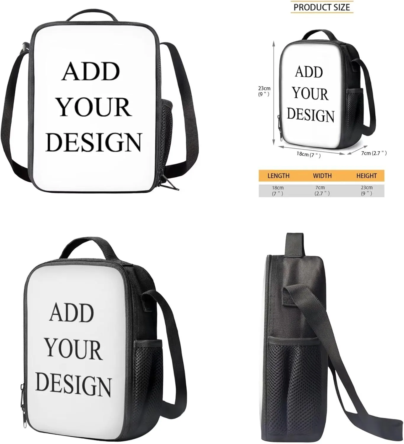 Customized Backpack with Lunch Box and Soft Pencil Case Set for Kids Boys Girls Teens Large Capacity School Bag with Side Pocket Casual Daypack Backpacks Lightweight Bookbag with Compartments