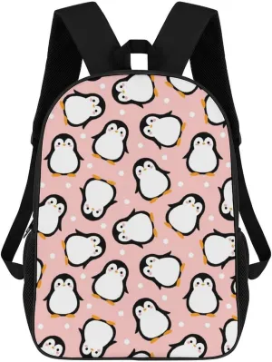 Cute Animal Penguin Backpack Lightweight Waterproof Backpacks Laptop Backpack for Unisex Casual Travel Daypacks Large Capacity