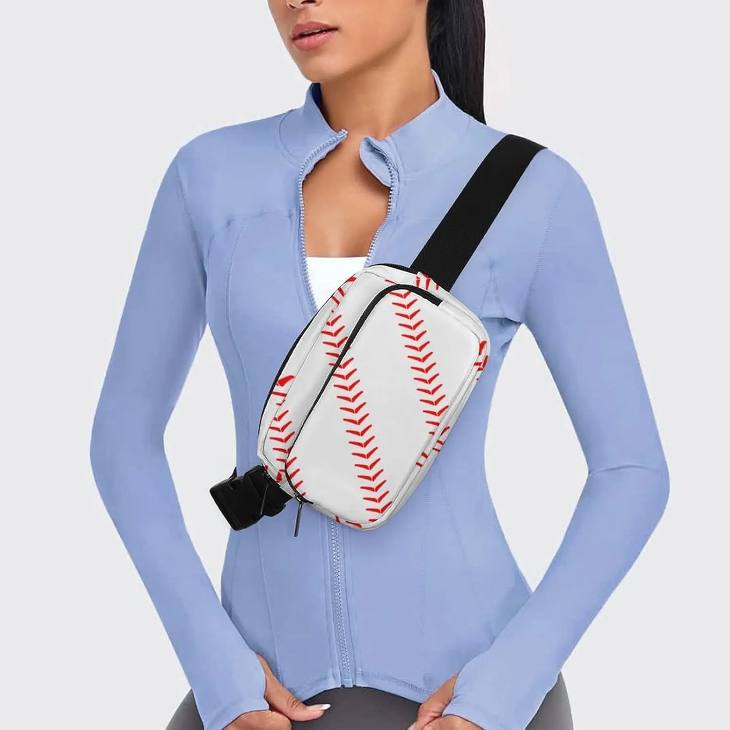 Cute Baseball Large Capacity Portable All Print Waist Bag