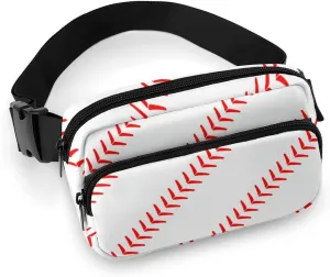 Cute Baseball Large Capacity Portable All Print Waist Bag