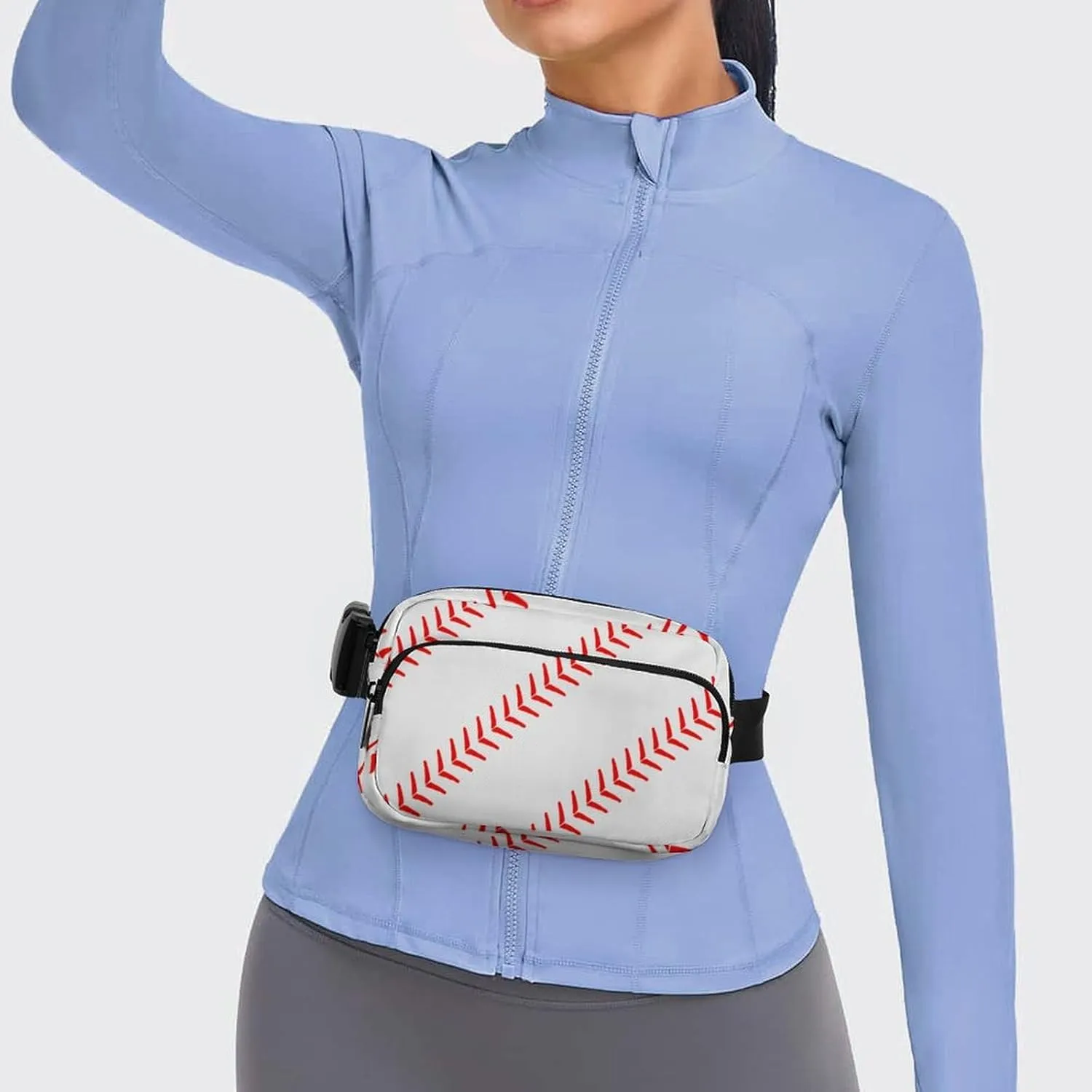 Cute Baseball Large Capacity Portable All Print Waist Bag