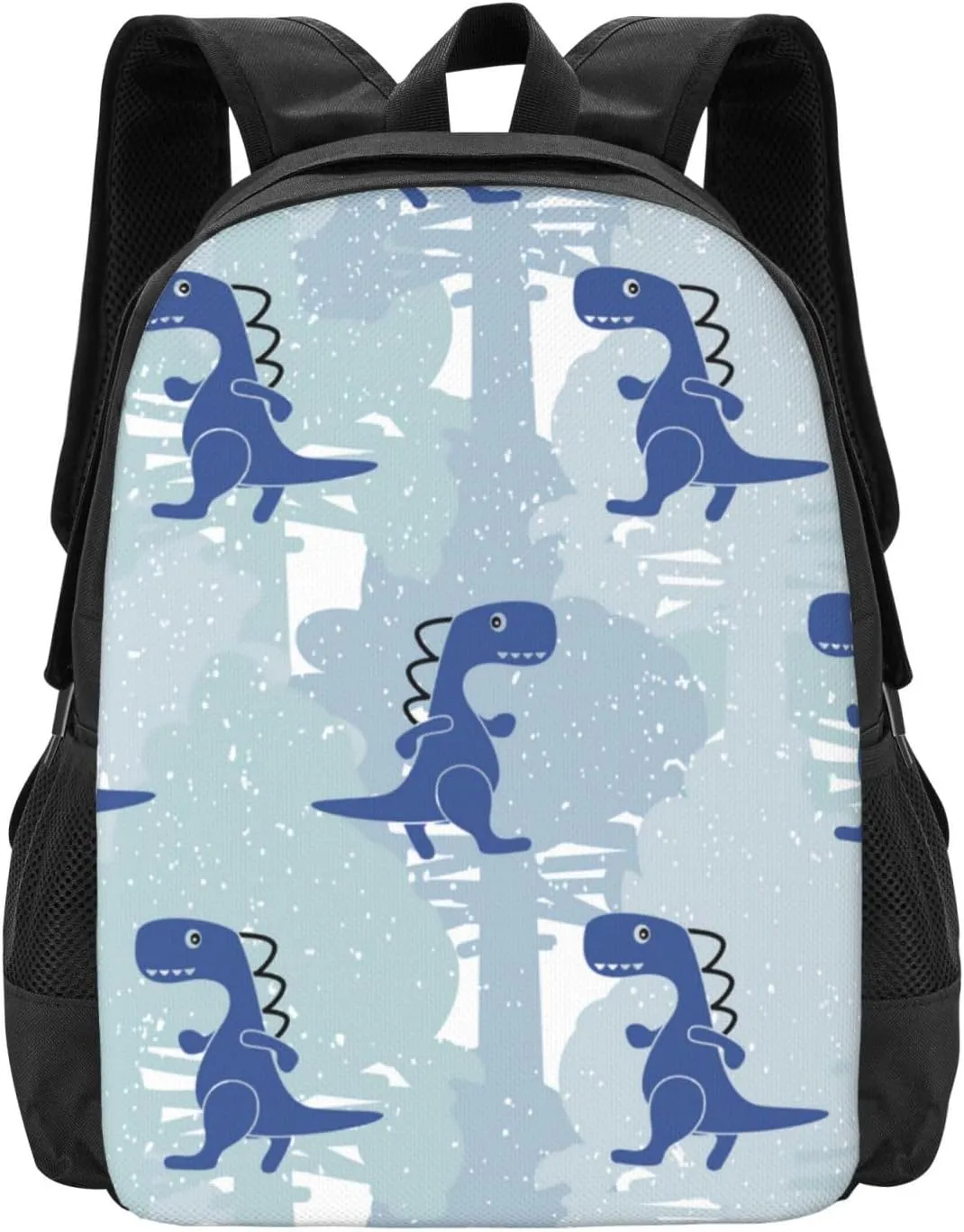 Cute Blue Dinosaur Lightweight Packable Backpack Travel Casual Large Capacity Daypack Foldable Backpack For Men Women