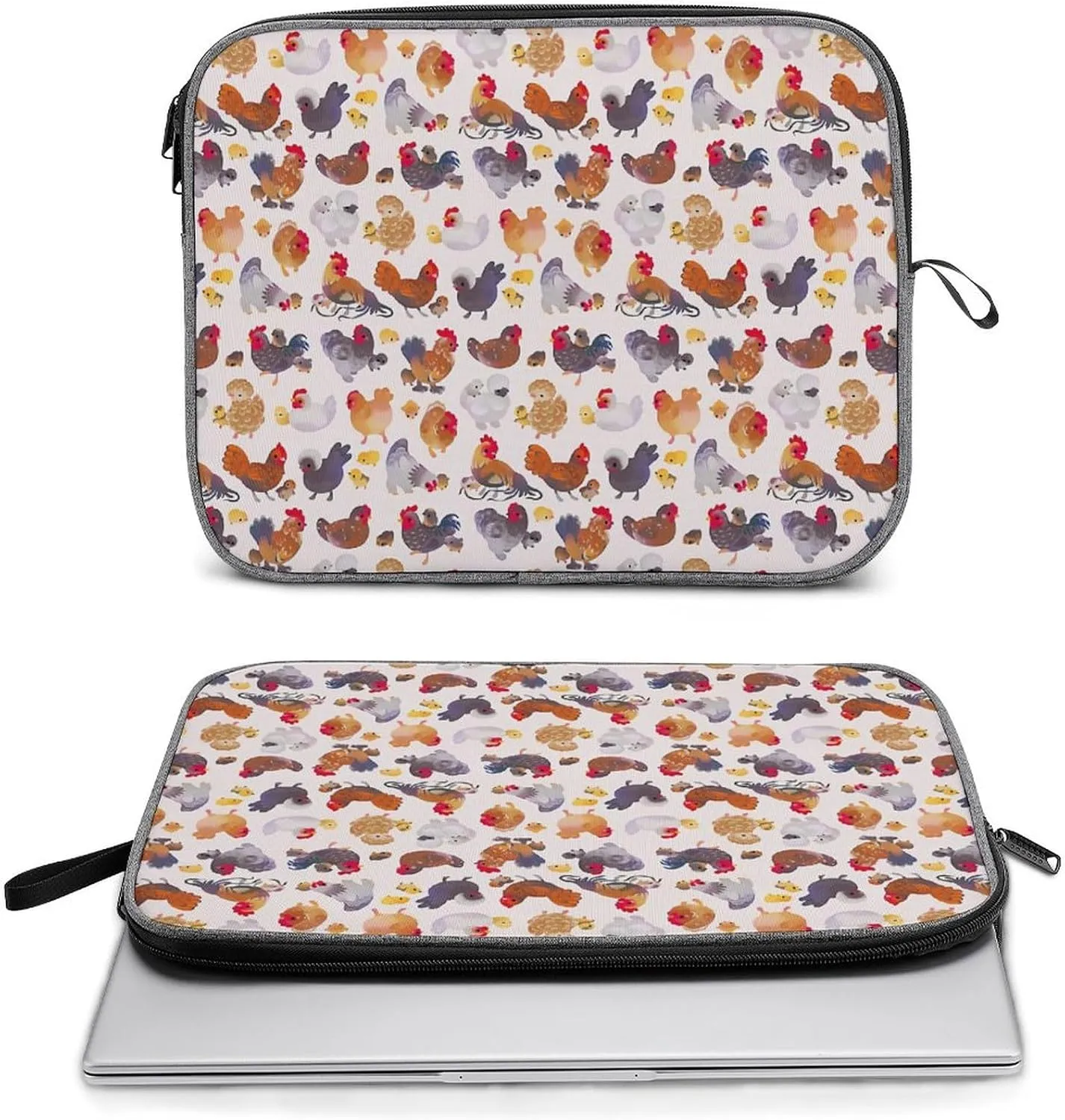 Cute Cats Head Large Capacity Portable Laptop Case Unisex