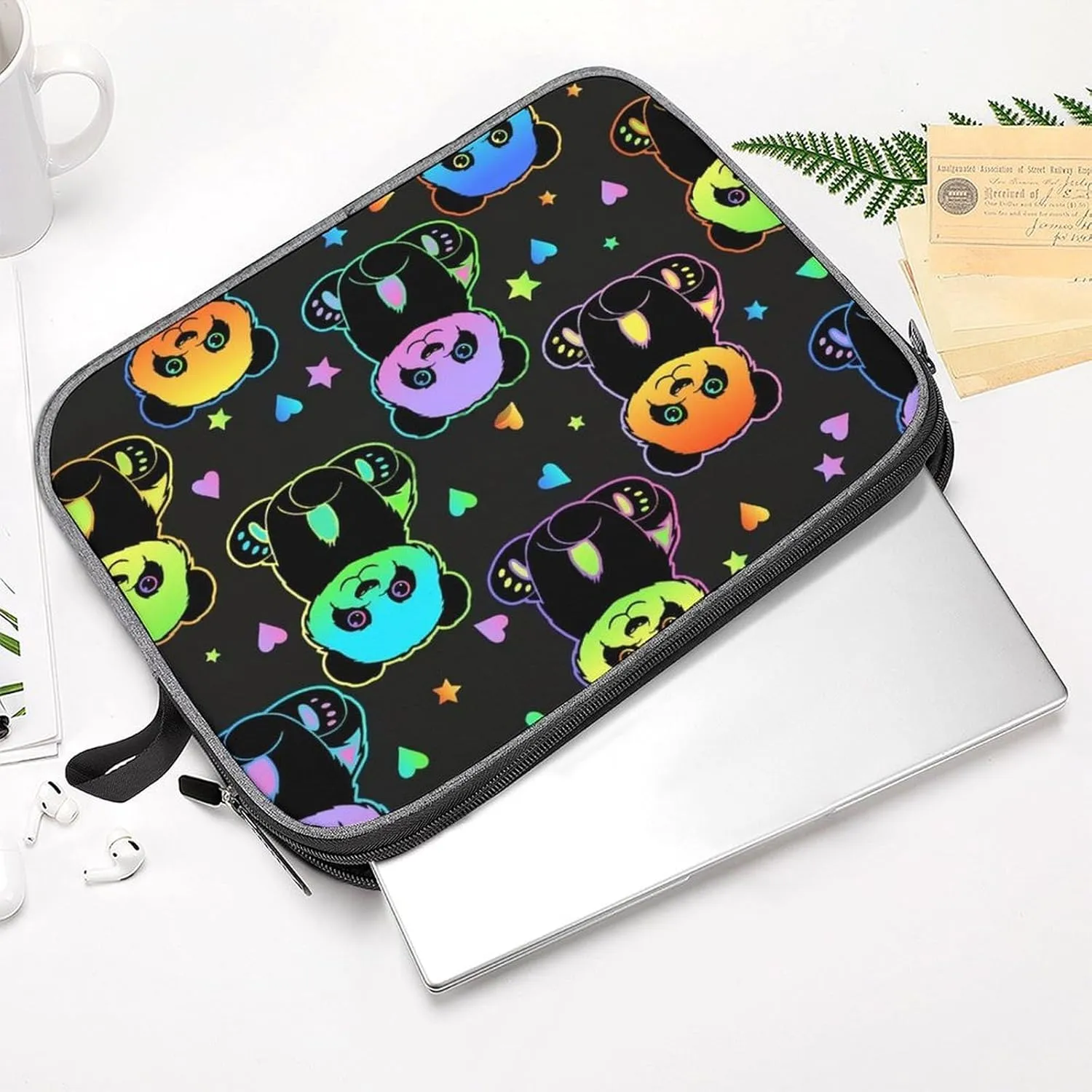 Cute Cats Head Large Capacity Portable Laptop Case Unisex