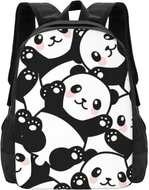 Cute Panda Lightweight Packable Backpack Travel Casual Large Capacity Daypack Foldable Backpack For Men Women