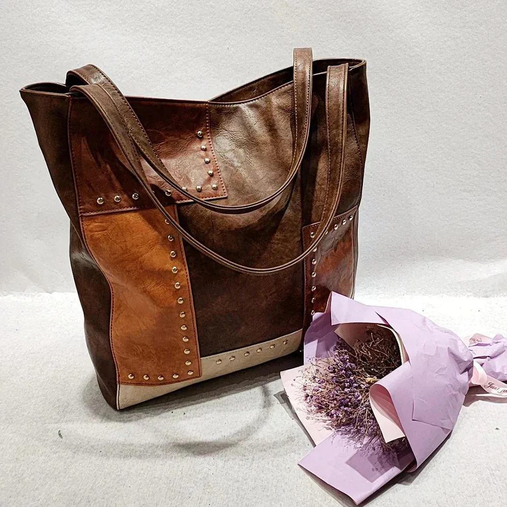 Dagny - Vintage patchwork leather bag