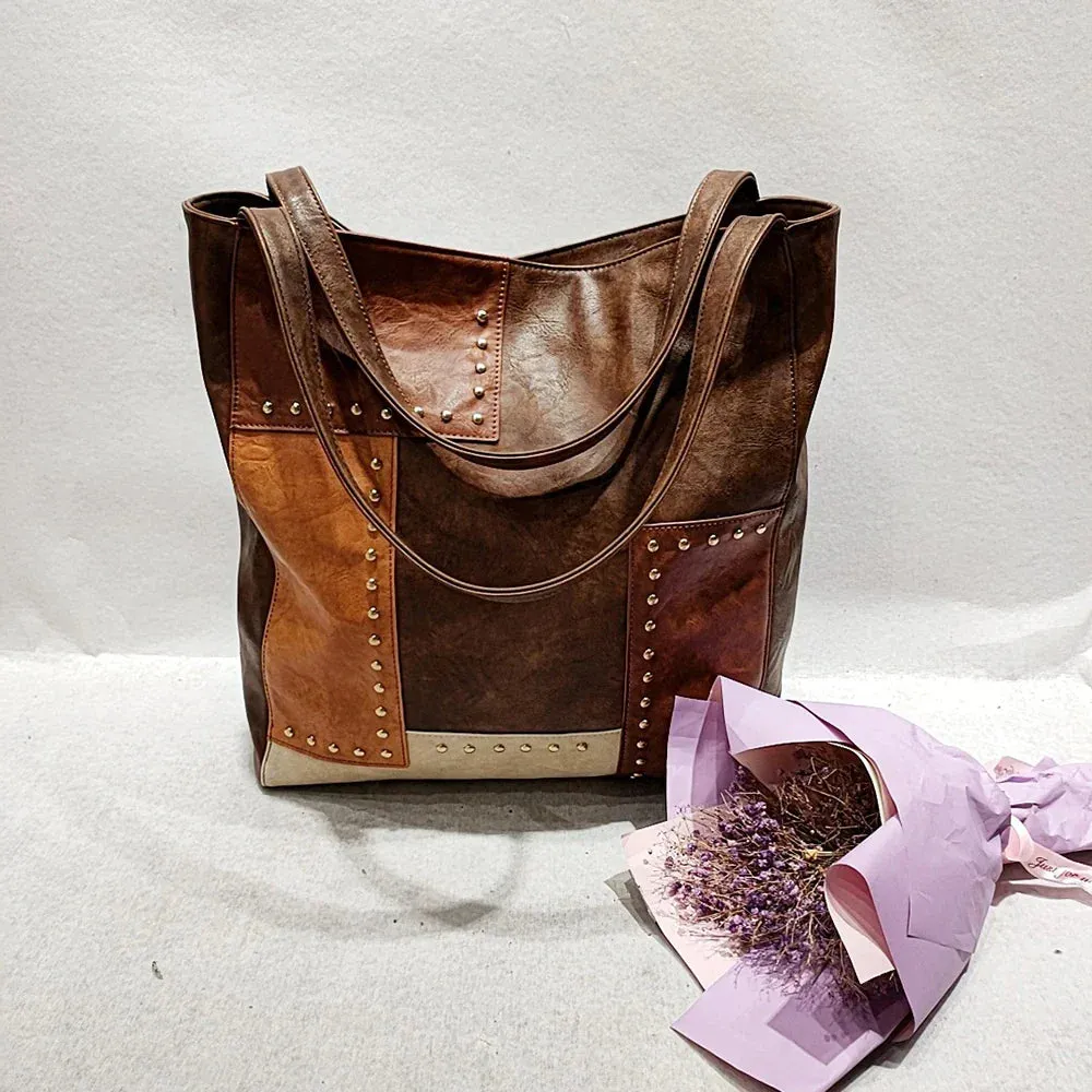 Dagny - Vintage patchwork leather bag