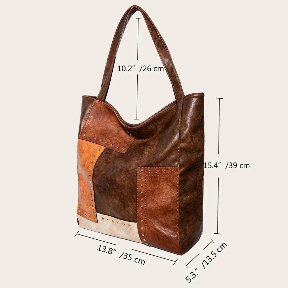 Dagny - Vintage patchwork leather bag
