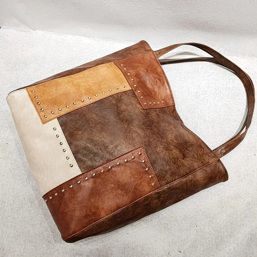 Dagny - Vintage patchwork leather bag