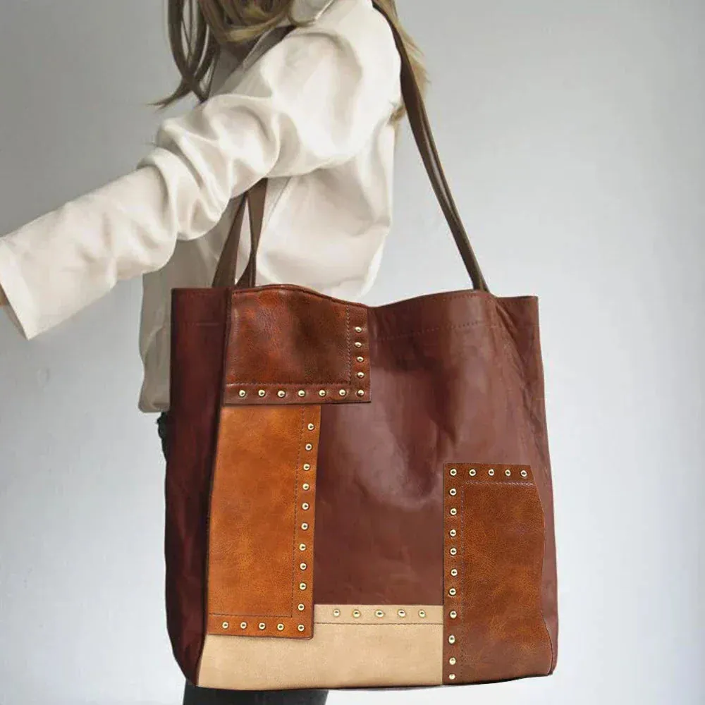 Dagny - Vintage patchwork leather bag