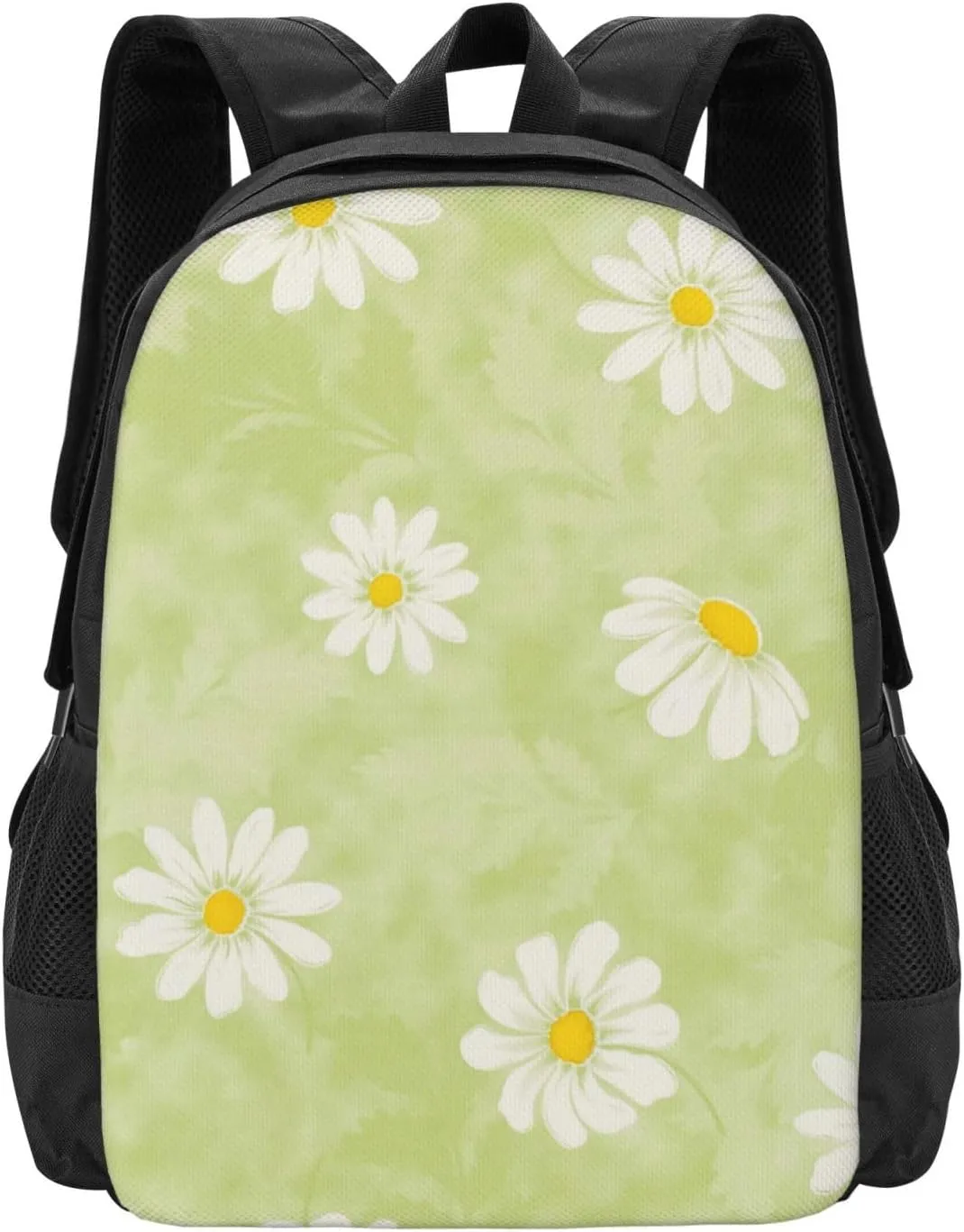 Daisies Pistachio Green Lightweight Packable Backpack Travel Casual Large Capacity Daypack Foldable Backpack For Men Women