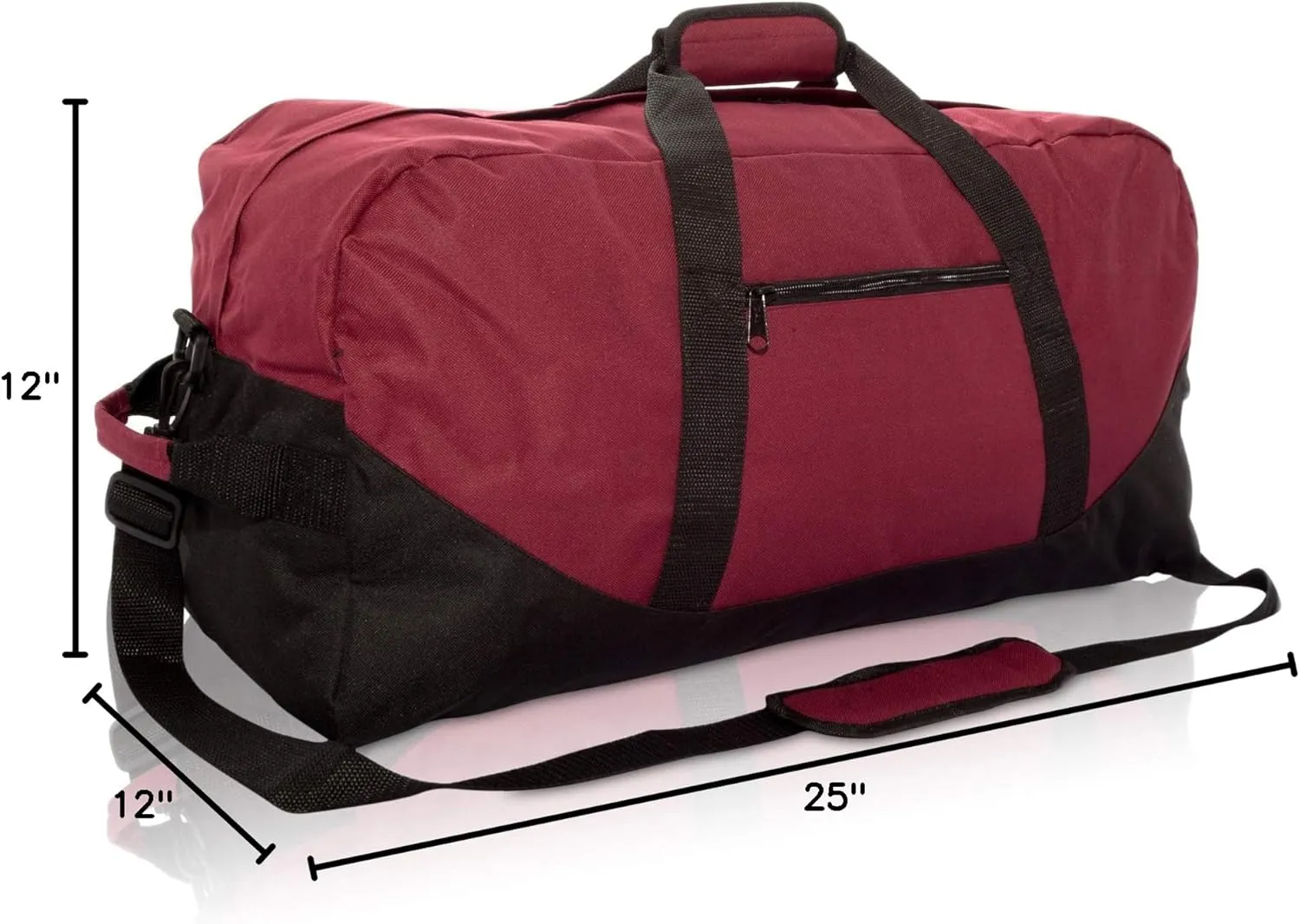 DALIX 25" Big Adventure Large Gym Sports Duffle Bag (Black Grey Navy Blue Red Camo)