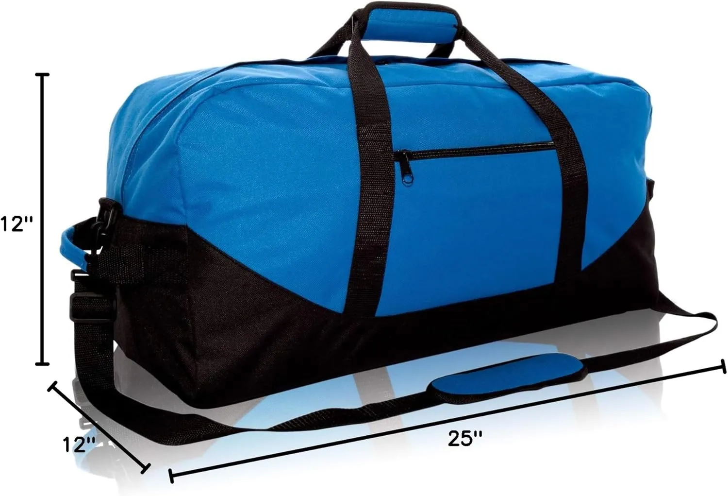 DALIX 25" Big Adventure Large Gym Sports Duffle Bag (Black Grey Navy Blue Red Camo)