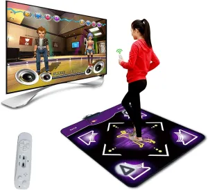 Dance Mat Dancing Toys Music Games Light-up Single Dance Mats Non-Slip Dancers Step Yoga Pads Sense Game for PC TV Gifts for 3 4 5 6 7 8 9 10  Year Old Girls (1pc)