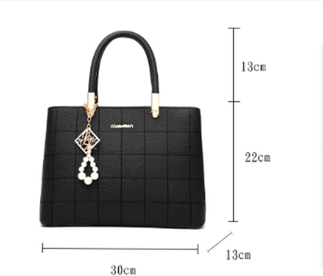 Dayfine Women's Handbag PU Pendant Elderly Large Capacity Shoulder Shopping Bag
