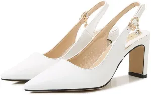 Dear Time Women Sexy Backless Pointy Toe High Heeled Pump Sandals，Patchwork Transparent Wedding Dress Pumps