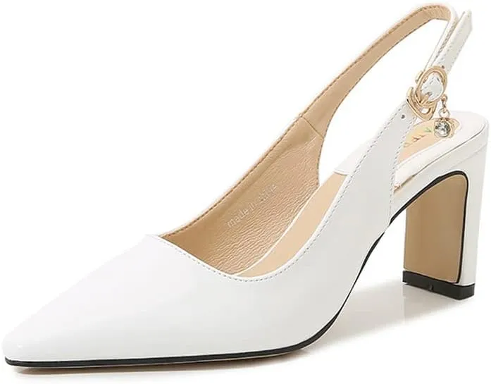 Dear Time Women Sexy Backless Pointy Toe High Heeled Pump Sandals，Patchwork Transparent Wedding Dress Pumps