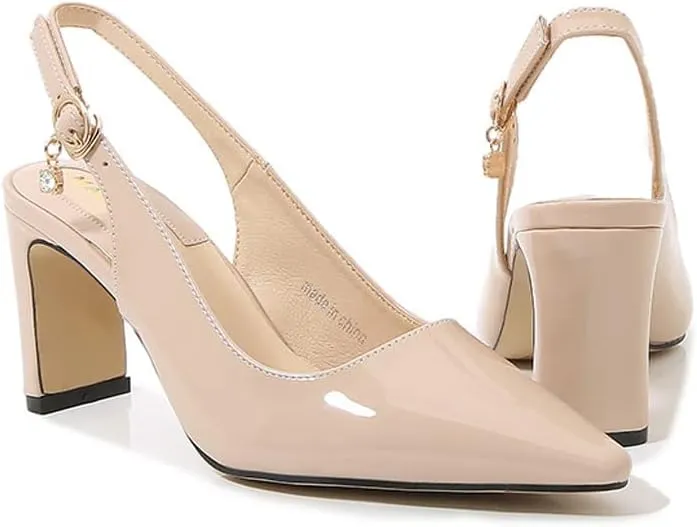 Dear Time Women Sexy Backless Pointy Toe High Heeled Pump Sandals，Patchwork Transparent Wedding Dress Pumps