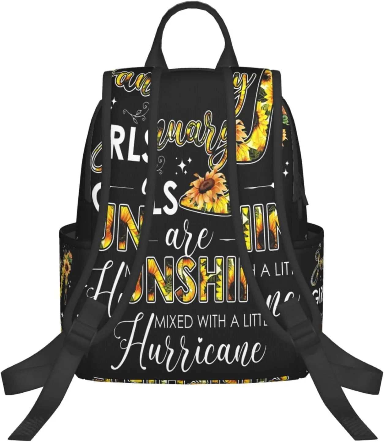 December Womens Are Sunshine Mixed With A Little Hurricane Casual Backpacks Large Capacity Laptop Backpack Sports Rucksack Travel Daypack Adjustable Shoulder Strap Work Bag for Camping